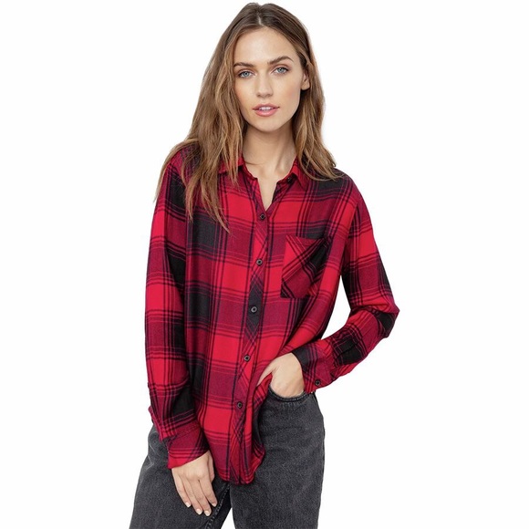 Rails Tops - Rails Hunter Ruby/Onyx Plaid Flannel Shirt